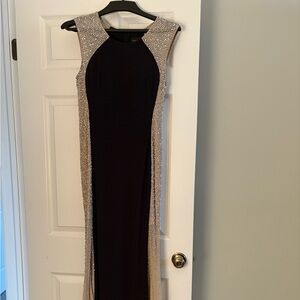 XSCAPE Women's Rhinestone Illusion-Trim Gown